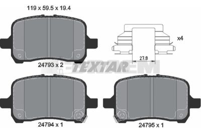 Truck and bus spare parts - Brake system - Brake discs and brake drums - Brake lining - TEX2479301