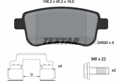 Truck and bus spare parts - Brake system - Brake discs and brake drums - Brake lining - TEX2482001