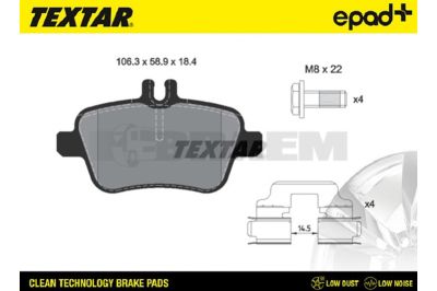 Truck and bus spare parts - Brake system - Brake discs and brake drums - Brake lining - TEX2484801