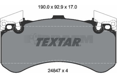 Truck and bus spare parts - Brake system - Brake discs and brake drums - Brake lining - TEX2484803