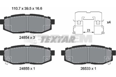 Truck and bus spare parts - Brake system - Brake discs and brake drums - Brake lining - TEX2485401