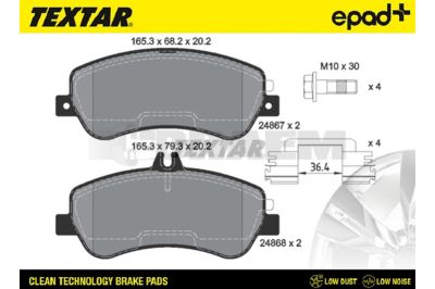 Truck and bus spare parts - Brake system - Brake discs and brake drums - Brake lining - TEX2486781