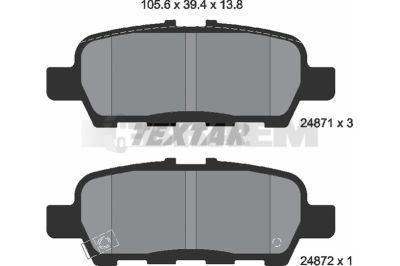Truck and bus spare parts - Brake system - Brake discs and brake drums - Brake lining - TEX2487101