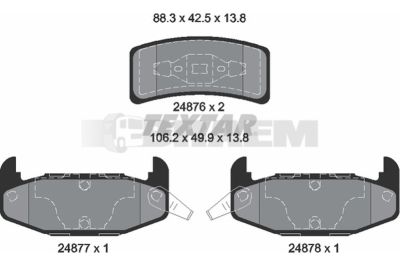Truck and bus spare parts - Brake system - Brake discs and brake drums - Brake lining - TEX2487601