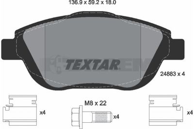 Truck and bus spare parts - Brake system - Brake discs and brake drums - Brake lining - TEX2488301