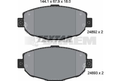 Truck and bus spare parts - Brake system - Brake discs and brake drums - Brake lining - TEX2488501