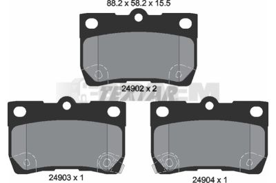 Truck and bus spare parts - Brake system - Brake discs and brake drums - Brake lining - TEX2490201