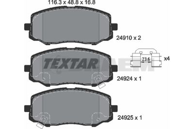 Truck and bus spare parts - Brake system - Brake discs and brake drums - Brake lining - TEX2491001