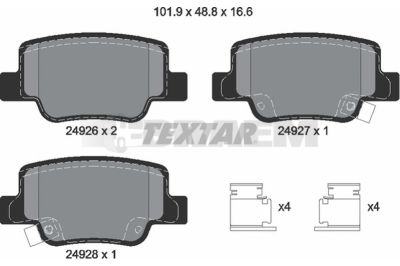 Truck and bus spare parts - Brake system - Brake discs and brake drums - Brake lining - TEX2492601