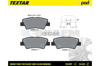 Truck and bus spare parts - Brake system - Brake discs and brake drums - Brake lining - TEX2493001