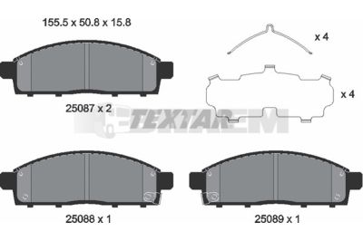 Truck and bus spare parts - Brake system - Brake discs and brake drums - Brake lining - TEX2508703