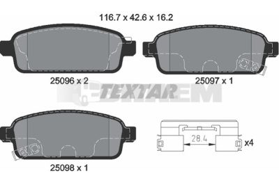 Truck and bus spare parts - Brake system - Brake discs and brake drums - Brake lining - TEX2509606