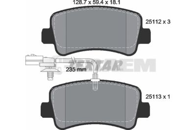 Truck and bus spare parts - Brake system - Brake discs and brake drums - Brake lining - TEX2511201