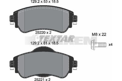 Truck and bus spare parts - Brake system - Brake discs and brake drums - Brake lining - TEX2522001