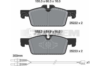 Truck and bus spare parts - Brake system - Brake discs and brake drums - Brake lining - TEX2522204
