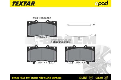 Truck and bus spare parts - Brake system - Brake discs and brake drums - Brake lining - TEX2524001