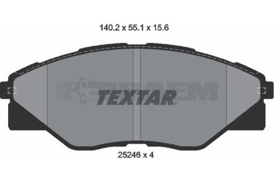 Truck and bus spare parts - Brake system - Brake discs and brake drums - Brake lining - TEX2524601