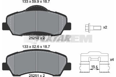 Truck and bus spare parts - Brake system - Brake discs and brake drums - Brake lining - TEX2525001