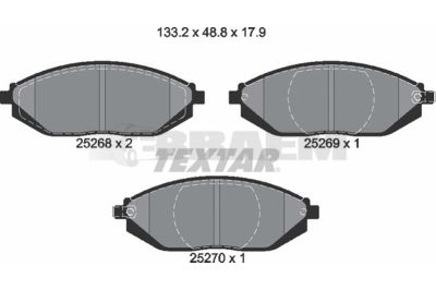 Truck and bus spare parts - Brake system - Brake discs and brake drums - Brake lining - TEX2526801