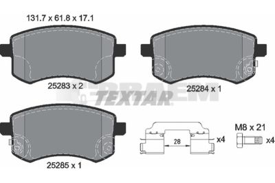 Truck and bus spare parts - Brake system - Brake discs and brake drums - Brake lining - TEX2528301