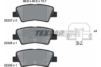Truck and bus spare parts - Brake system - Brake discs and brake drums - Brake lining - TEX2533703