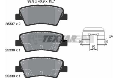 Truck and bus spare parts - Brake system - Brake discs and brake drums - Brake lining - TEX2533707