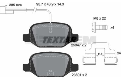 قطع غيار الشاحنات والحافلات - نظام الفرامل - أقراص الفرامل وأسطوانات الفرامل - بطانة الفرامل - TEX2534001