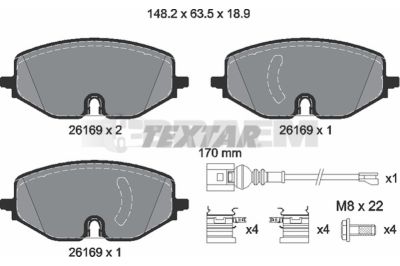 قطع غيار الشاحنات والحافلات - نظام الفرامل - أقراص الفرامل وأسطوانات الفرامل - بطانة الفرامل - TEX2616901