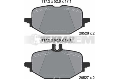 قطع غيار الشاحنات والحافلات - نظام الفرامل - أقراص الفرامل وأسطوانات الفرامل - بطانة الفرامل - TEX2652601