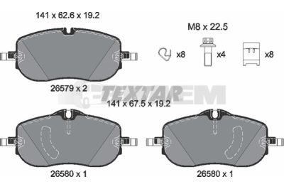قطع غيار الشاحنات والحافلات - نظام الفرامل - أقراص الفرامل وأسطوانات الفرامل - بطانة الفرامل - TEX2657901