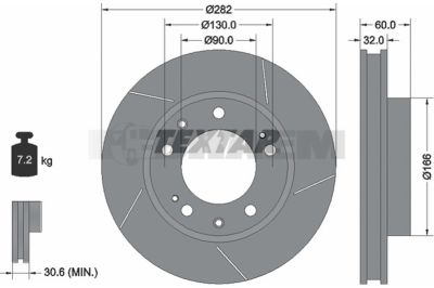 Pièces détachées camions et bus - Système de freinage - Disque de frein et à tambour - Disque de frein - TEX92033300