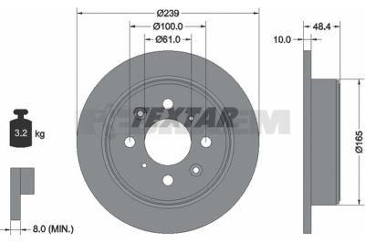 Pièces détachées camions et bus - Système de freinage - Disque de frein et à tambour - Disque de frein - TEX92060400