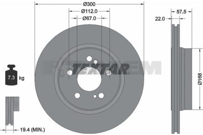 Pièces détachées camions et bus - Système de freinage - Disque de frein et à tambour - Disque de frein - TEX92063000