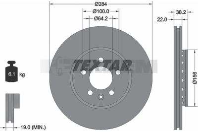 Pièces détachées camions et bus - Système de freinage - Disque de frein et à tambour - Disque de frein - TEX92103400