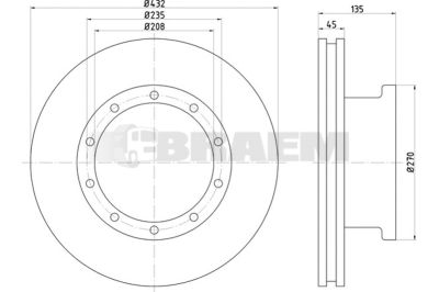 Lkw- und Busersatzteile - Bremssystem - Scheibenbremse und Trommelbremse - Bremsscheibe - TEX93087100