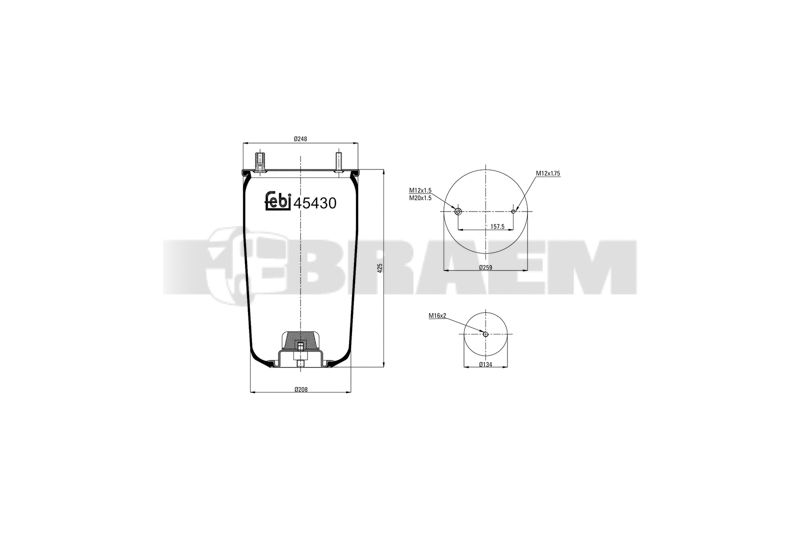 Pièces détachées camions et bus - Suspension - Suspension - Coussin pneumatique - CON4960NP02