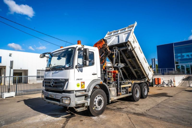 Camioane folosite - Camion - MERCEDES AXOR 2633+BIBENNE+PALFINGER 18T/m /3XHydr.