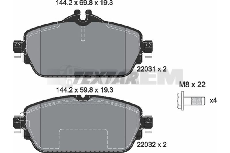 Lkw- und Busersatzteile - Bremssystem - Scheibenbremse und Trommelbremse - Scheibenbremsbelagsatz - REM211
