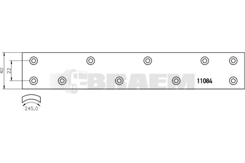 Lkw- und Busersatzteile - Bremssystem - Scheibenbremse und Trommelbremse - Trommelbremsbelag - TEX1108401