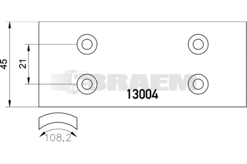 Lkw- und Busersatzteile - Bremssystem - Scheibenbremse und Trommelbremse - Trommelbremsbelag - TEX1300401