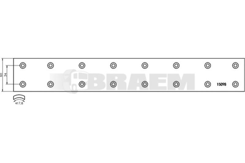 Lkw- und Busersatzteile - Bremssystem - Scheibenbremse und Trommelbremse - Trommelbremsbelag - TEX1509801