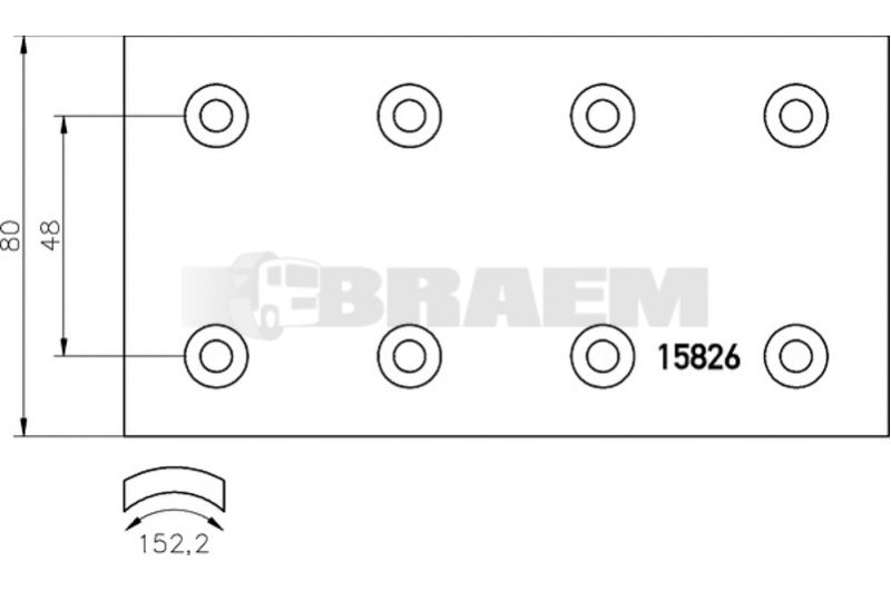 Lkw- und Busersatzteile - Bremssystem - Scheibenbremse und Trommelbremse - Trommelbremsbelag - TEX1582602