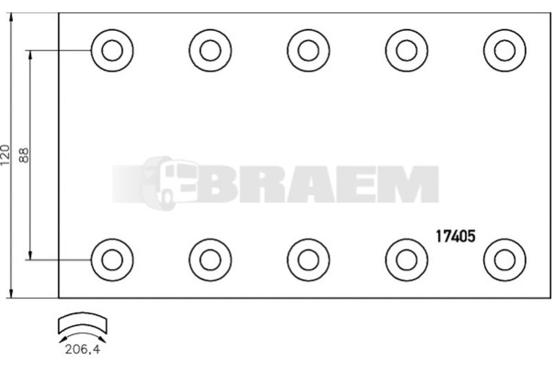 Lkw- und Busersatzteile - Bremssystem - Scheibenbremse und Trommelbremse - Trommelbremsbelag - TEX1740501