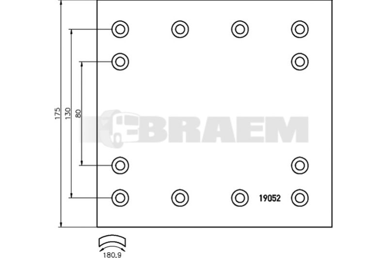 Lkw- und Busersatzteile - Bremssystem - Scheibenbremse und Trommelbremse - Trommelbremsbelag - TEX1905203