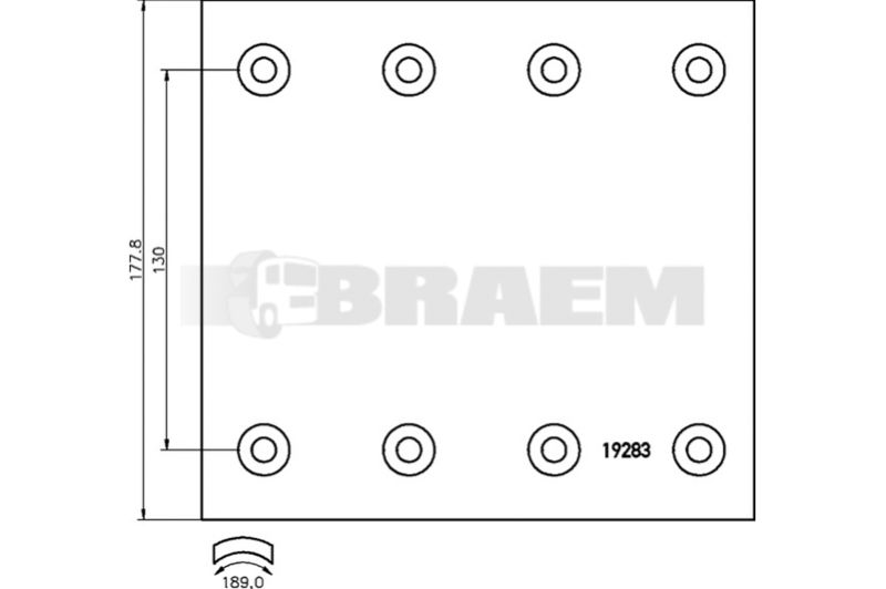 Lkw- und Busersatzteile - Bremssystem - Scheibenbremse und Trommelbremse - Trommelbremsbelag - TEX1928311