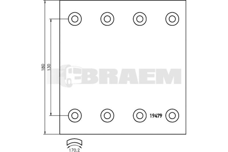 Lkw- und Busersatzteile - Bremssystem - Scheibenbremse und Trommelbremse - Trommelbremsbelag - TEX1947905