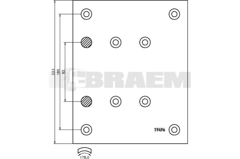 Lkw- und Busersatzteile - Bremssystem - Scheibenbremse und Trommelbremse - Trommelbremsbelag - TEX1949610
