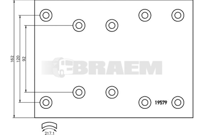 Lkw- und Busersatzteile - Bremssystem - Scheibenbremse und Trommelbremse - Trommelbremsbelag - TEX1957901