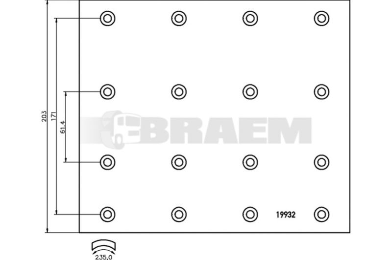 Lkw- und Busersatzteile - Bremssystem - Scheibenbremse und Trommelbremse - Trommelbremsbelag - TEX1993208