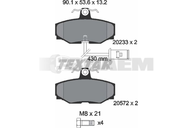 Lkw- und Busersatzteile - Bremssystem - Scheibenbremse und Trommelbremse - Scheibenbremsbelagsatz - TEX2023301